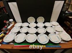 20x Vintage MCM Royal China Blue Heaven 10 Diameter Dinner Plate (s) Atomic