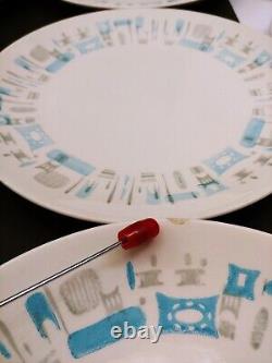 20x Vintage MCM Royal China Blue Heaven 10 Diameter Dinner Plate (s) Atomic