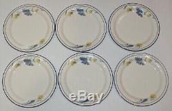 21 Pc. Lenox Chinastone Buttercups on Blue Dinnerware Plates, Cups, Saucers