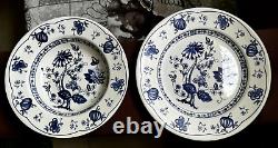 2Pc ENGLISH IRONSTONE TABLEWARE(EIT)Serving bowl Blue&White Dinner Plate England