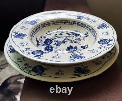 2Pc ENGLISH IRONSTONE TABLEWARE(EIT)Serving bowl Blue&White Dinner Plate England