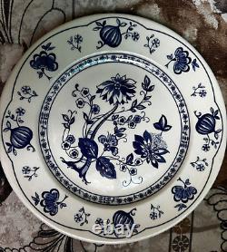 2Pc ENGLISH IRONSTONE TABLEWARE(EIT)Serving bowl Blue&White Dinner Plate England