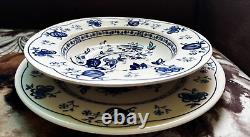 2Pc ENGLISH IRONSTONE TABLEWARE(EIT)Serving bowl Blue&White Dinner Plate England
