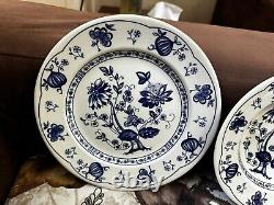 2Pc ENGLISH IRONSTONE TABLEWARE(EIT)Serving bowl Blue&White Dinner Plate England