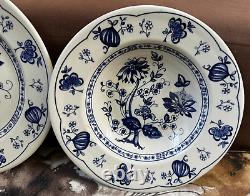 2Pc ENGLISH IRONSTONE TABLEWARE(EIT)Serving bowl Blue&White Dinner Plate England