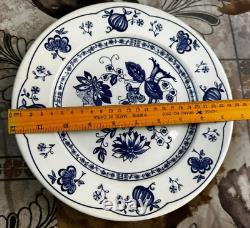 2Pc ENGLISH IRONSTONE TABLEWARE(EIT)Serving bowl Blue&White Dinner Plate England