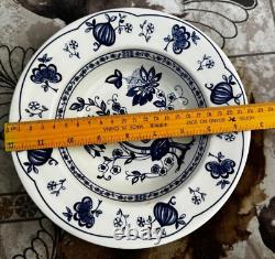2Pc ENGLISH IRONSTONE TABLEWARE(EIT)Serving bowl Blue&White Dinner Plate England