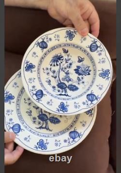 2X ENGLISH IRONSTONE TABLEWARE (EIT)Serving bowl Blue&White Dinner Plate England