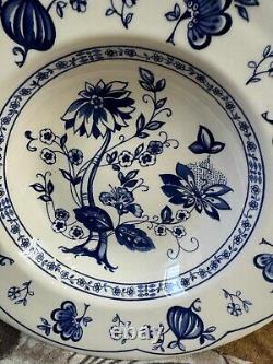 2X ENGLISH IRONSTONE TABLEWARE (EIT)Serving bowl Blue&White Dinner Plate England