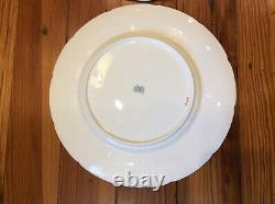 2 Coalport Dinner Plates Blue Ribbons Pattern 8851 10-1/2