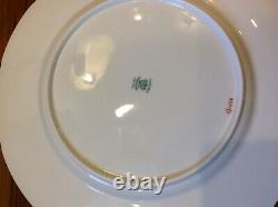 2 Coalport Dinner Plates Blue Ribbons Pattern 8851 10-1/2