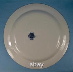 2 Kenya Blue Dinner Plates Wood & Sons Woods Ware Hand Painted Palm Trees (O4)