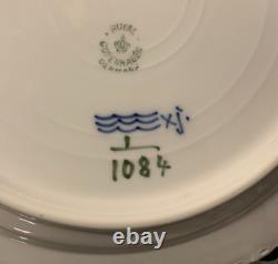 2 Royal Copenhagen Blue Fluted Full Lace 9 7/8 Dinner Plates #1084 1st Quality