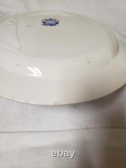 2 Woods Burslem England Blue Multi Color Turkey Dinner Plates 10