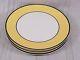 3 Coupe Dinner Plate Pagnossin SPA YELLOW Pastel Ironstone Blue Trim 10.75