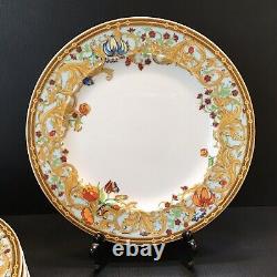 3 Pc Rosenthal Versace Butterfly Garden Dinner Salad & Bread Plates EUC 1980s