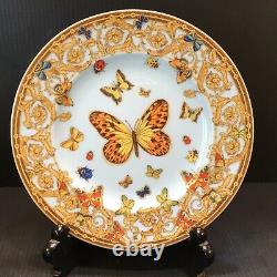 3 Pc Rosenthal Versace Butterfly Garden Dinner Salad & Bread Plates EUC 1980s