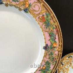 3 Pc Rosenthal Versace Butterfly Garden Dinner Salad & Bread Plates EUC 1980s