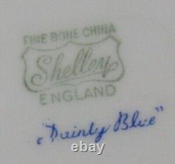 (3) Vintage Shelley Bone China Dainty Blue 10 3/4 Dinner Plates