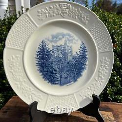 3 Wedgwood Wellesley College Blue Dinner Plates Tower Court & Hetty Green Hall