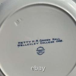 3 Wedgwood Wellesley College Blue Dinner Plates Tower Court & Hetty Green Hall