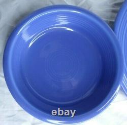 3 pcs Fiestaware Sapphire Blue Dinner Plate Salad Plate Soup Bowl 1996