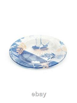 46-pc LUMINARC FLORAL MIX Tableware Set, Blue Tempered Glass, Made in UAE