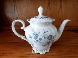 47 Pc Seltmann Weiden Christina Bavarian Blue Plate Bowl Cup Teapot Sugar Cream
