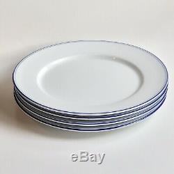 4 APILCO France TRES GRANDE BLUE 12 Porcelain Charger Dinner Plates Cobalt