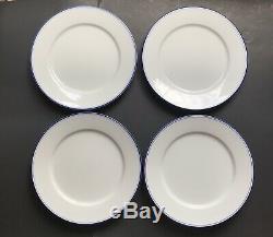 4 APILCO France TRES GRANDE BLUE 12 Porcelain Charger Dinner Plates Cobalt