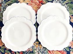 4 Aerin Williams Sonoma Blue Scalloped Charger New Dinner Serving Platter Plates