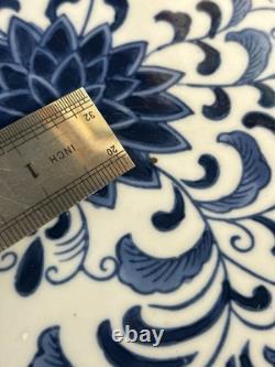 4 Antique Victoria Ware White and Blue Ironstone Porcelain Vintage Dinner Plate