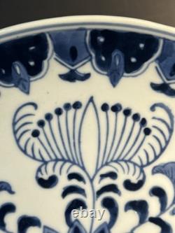 4 Antique Victoria Ware White and Blue Ironstone Porcelain Vintage Dinner Plate