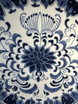 4 Antique Victoria Ware White and Blue Ironstone Porcelain Vintage Dinner Plate