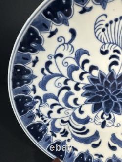 4 Antique Victoria Ware White and Blue Ironstone Porcelain Vintage Dinner Plate