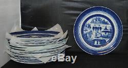 4 Beautiful Mottahedeh Blue Canton 10 1/'4 Dinner Plates Historic Charleston