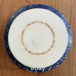4 Bennington Potters Vermont Blue Agate 10 1/2 Dinner Plates 1669