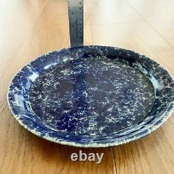 4 Bennington Potters Vermont Blue Agate 10.5 and 9.5 Dinner Plates 1669 & 1929