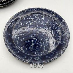 4 Bennington Potters Vintage 1960s Dinner Plates Blue Agate Yatsuke Aida PERFECT