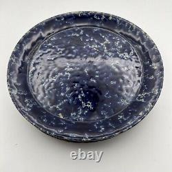 4 Bennington Potters Vintage 1960s Dinner Plates Blue Agate Yatsuke Aida PERFECT