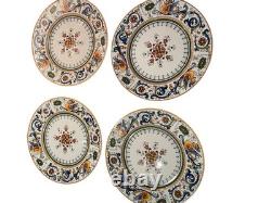 4 Bonvida BVX3 Dinner Plates Portugal Blue Dragon Scroll Raffaelesco 10 & 5/8