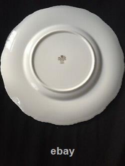 4 Dinner Plates Coalport Batwing Panel Cobalt Blue NICE Condition