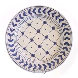 4 Handpainted Portuguese Malveira Casafina Dinner Plates, Blue & White, 11