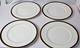 4 Lenox Porcelain Dinner Plates Federal Cobalt 10 3/4 Metallic Gold Blue