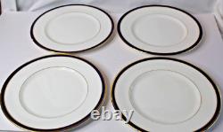 4 Lenox Porcelain Dinner Plates Federal Cobalt 10 3/4 Metallic Gold Blue