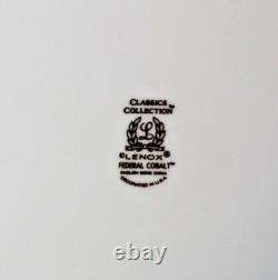 4 Lenox Porcelain Dinner Plates Federal Cobalt 10 3/4 Metallic Gold Blue