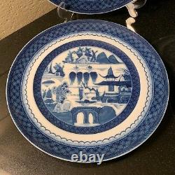 4 Mottahedeh for Historic Charleston Blue Canton 10 1/4 Dinner Plates Excellent