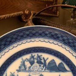 4 Mottahedeh for Historic Charleston Blue Canton 10 1/4 Dinner Plates Excellent