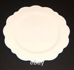 4 New Aerin Lauder Williams Sonoma Blue Scalloped Platter Dinner Plates Chargers