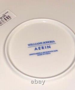 4 New Aerin Lauder Williams Sonoma Blue Scalloped Platter Dinner Plates Chargers